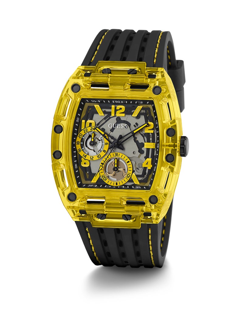 GUESS Mens Black Yellow Multi-function Watch - GW0499G2 - Image 2