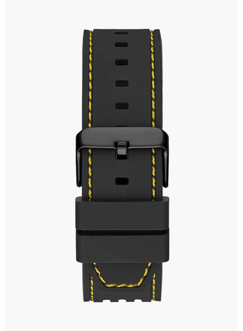 GUESS Mens Black Yellow Multi-function Watch - GW0499G2 - Image 5