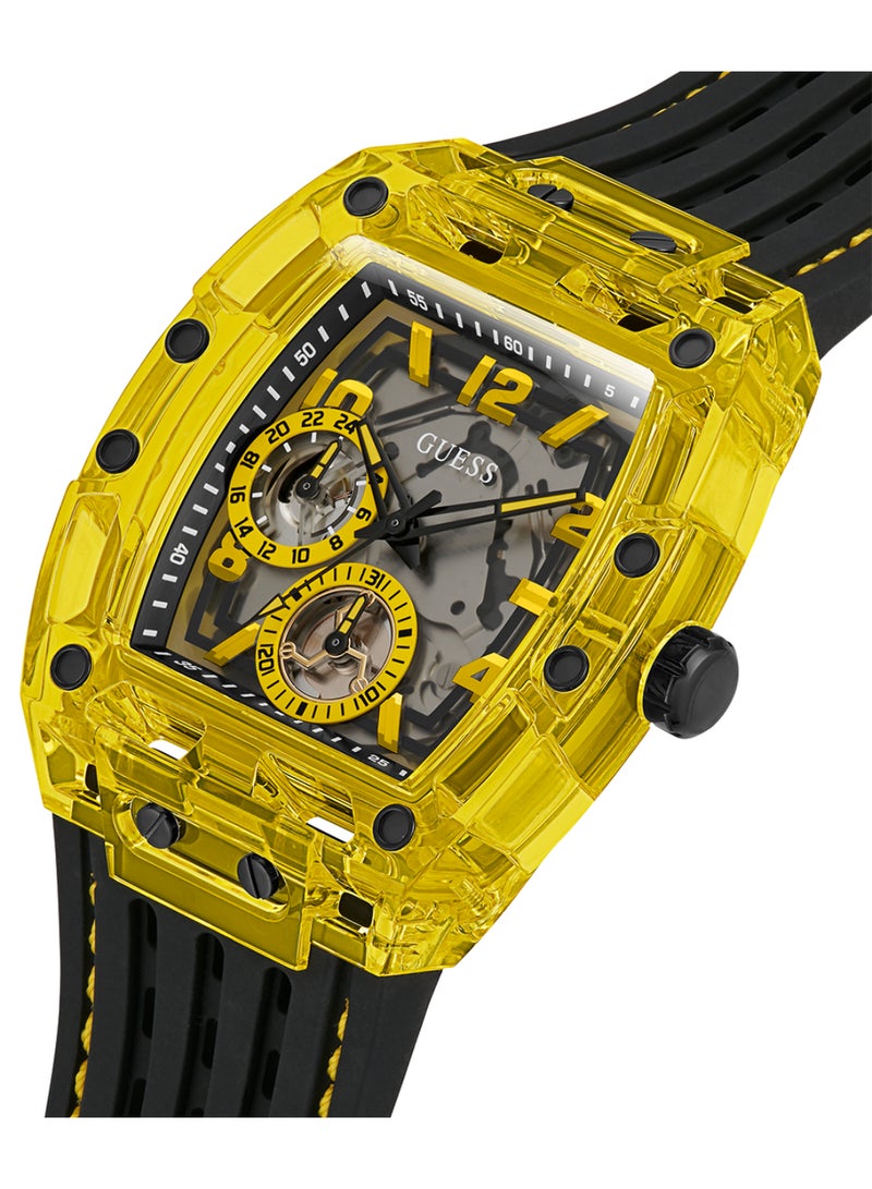 GUESS Mens Black Yellow Multi-function Watch - GW0499G2 - Image 3