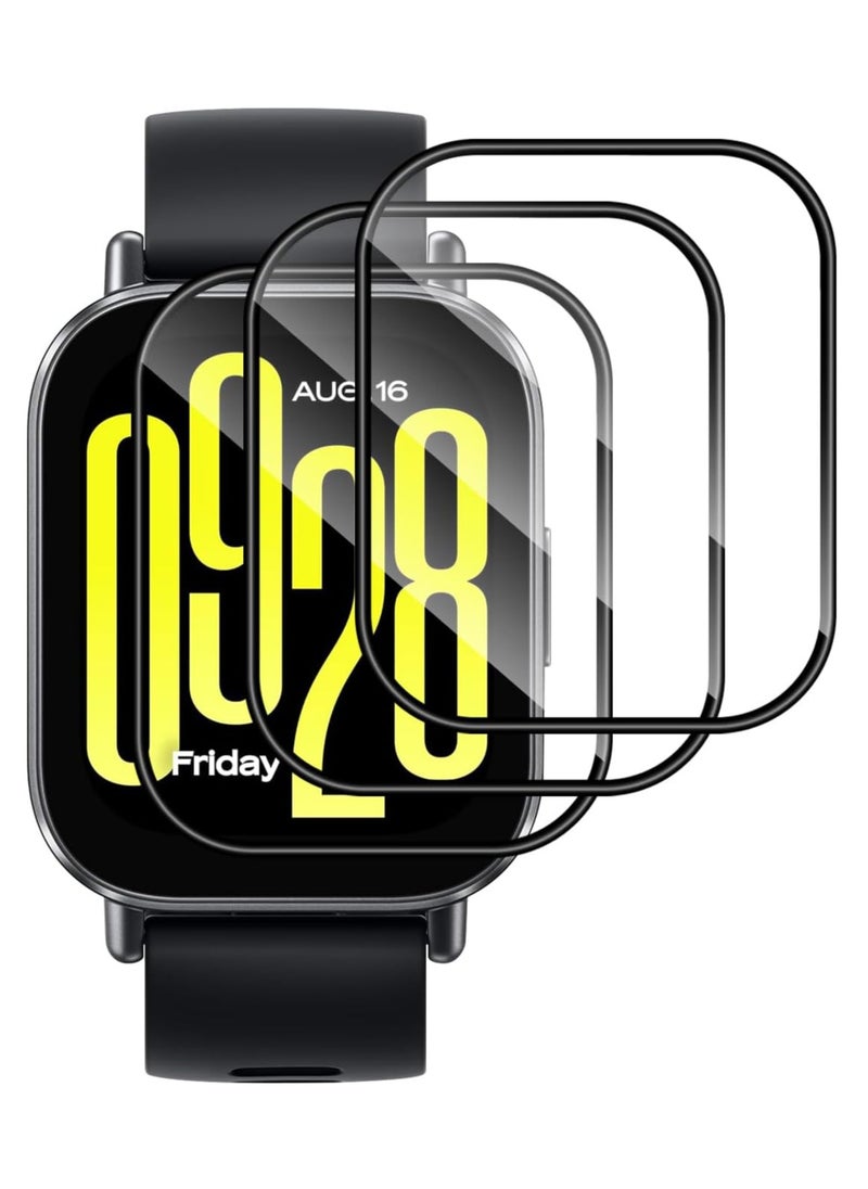 For Xiaomi Redmi Watch 5 Active Screen Protector, 3 Pieces 3D Full Coverage HD Flexible Screen Protector, Bubble-Free Anti-Fingerprint Anti-Scratch Film  - Image 1