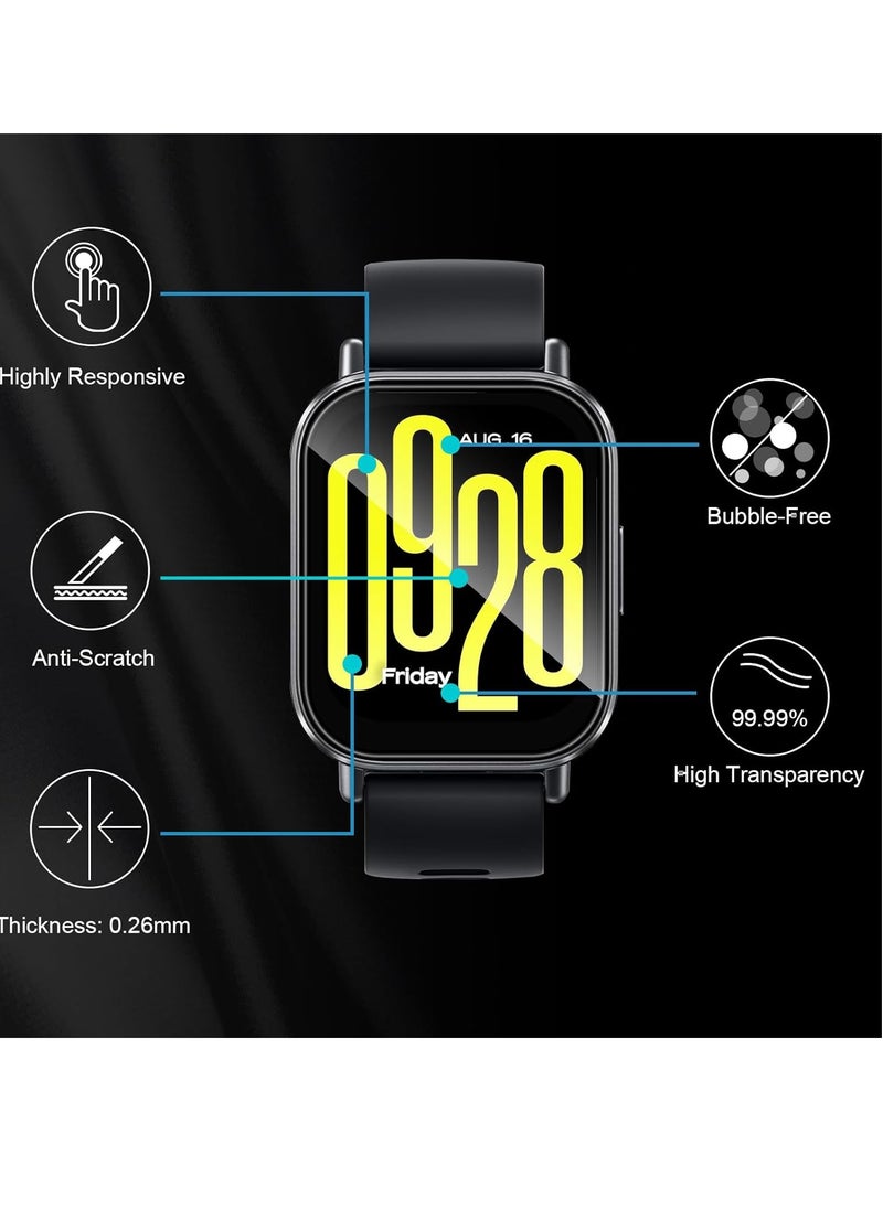 For Xiaomi Redmi Watch 5 Active Screen Protector, 3 Pieces 3D Full Coverage HD Flexible Screen Protector, Bubble-Free Anti-Fingerprint Anti-Scratch Film  - Image 3