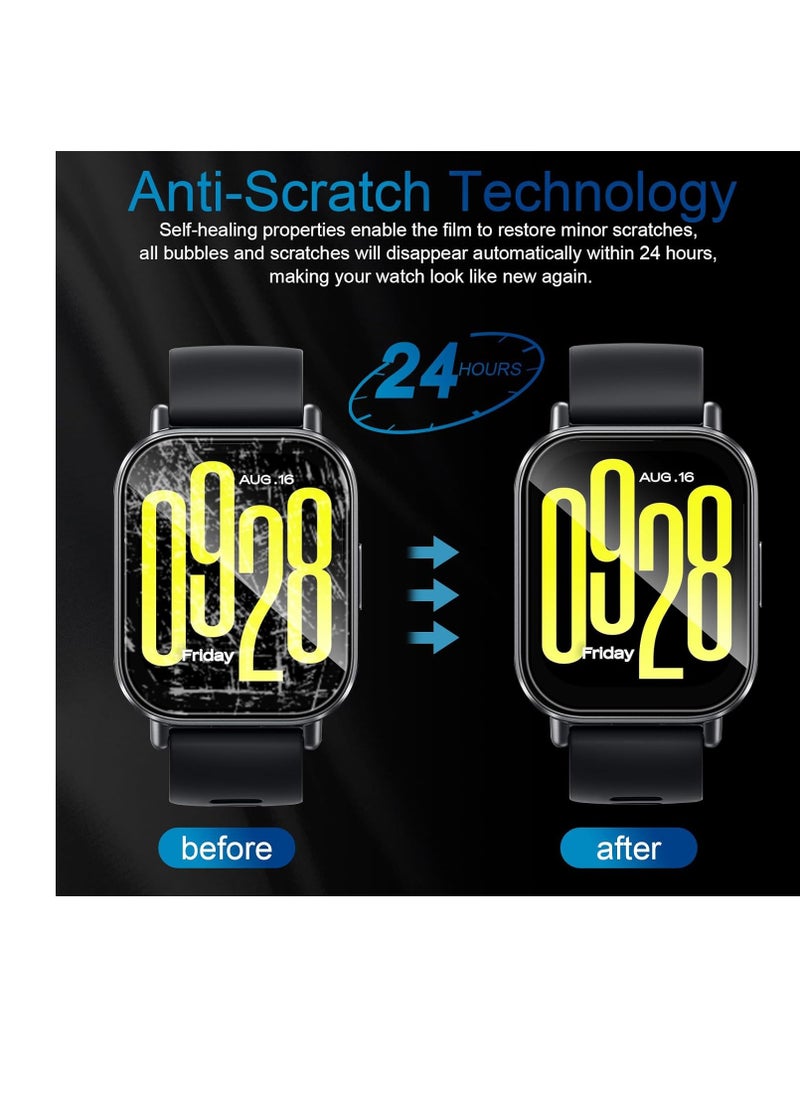 For Xiaomi Redmi Watch 5 Active Screen Protector, 3 Pieces 3D Full Coverage HD Flexible Screen Protector, Bubble-Free Anti-Fingerprint Anti-Scratch Film  - Image 4