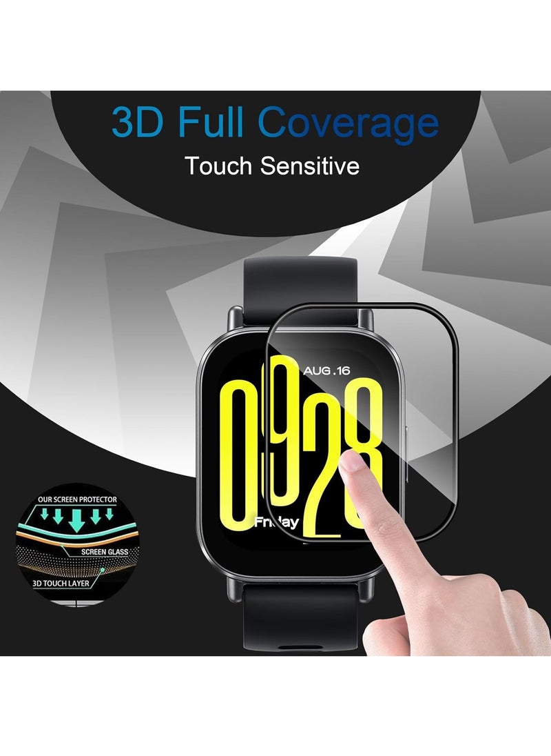 For Xiaomi Redmi Watch 5 Active Screen Protector, 3 Pieces 3D Full Coverage HD Flexible Screen Protector, Bubble-Free Anti-Fingerprint Anti-Scratch Film  - Image 5