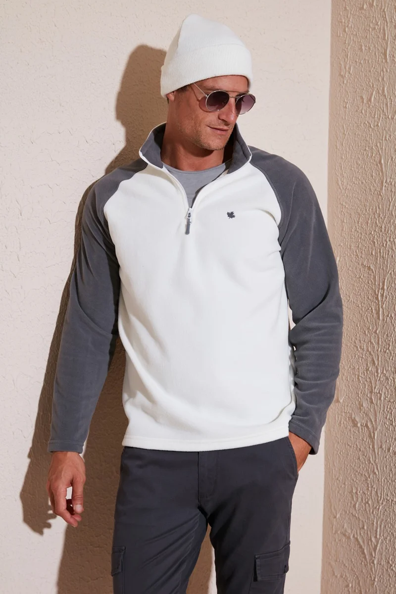 بوراتي Slim Fit Half Zip Polar Fleece Men's Fleece 5906055