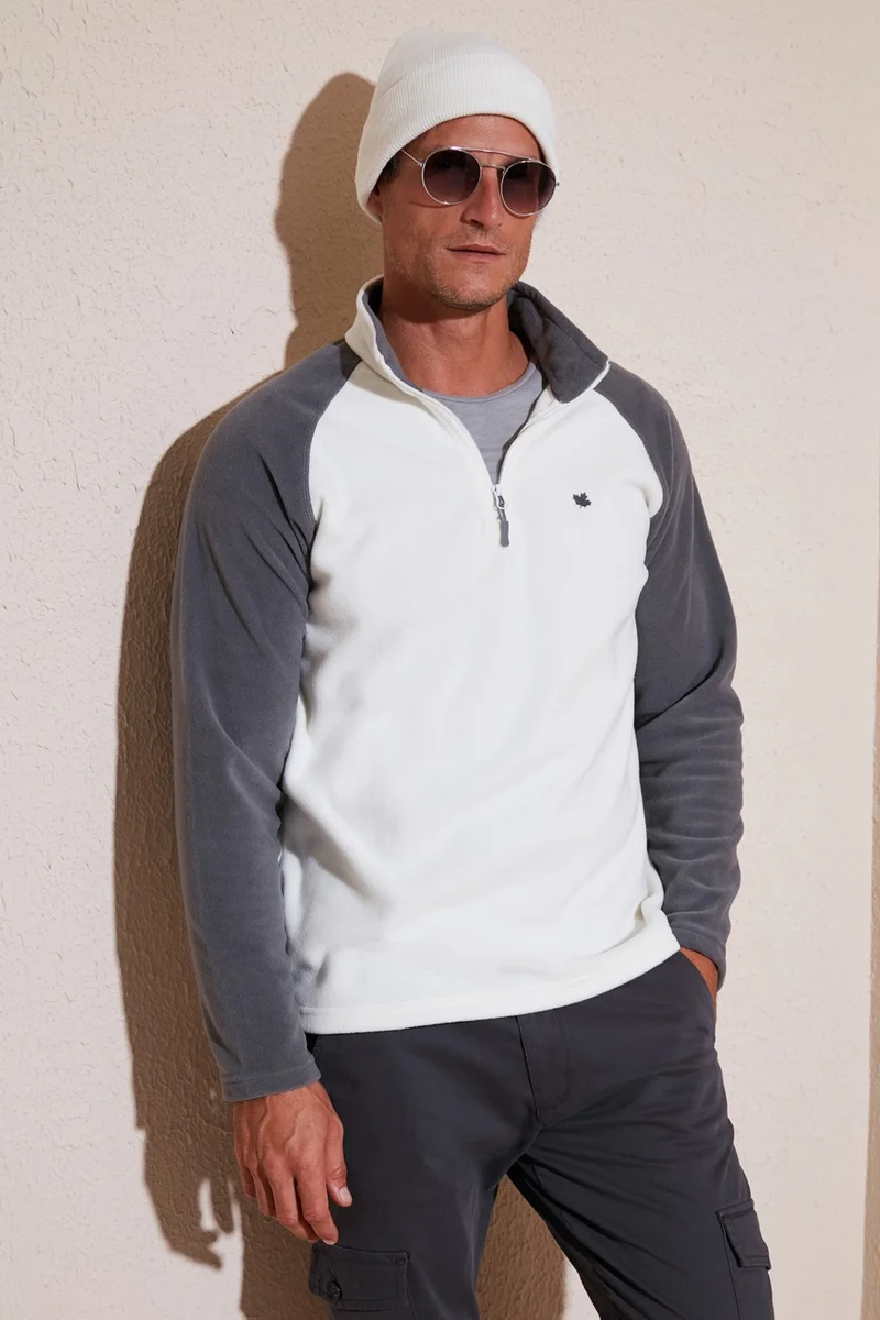 بوراتي Slim Fit Half Zip Polar Fleece Men's Fleece 5906055