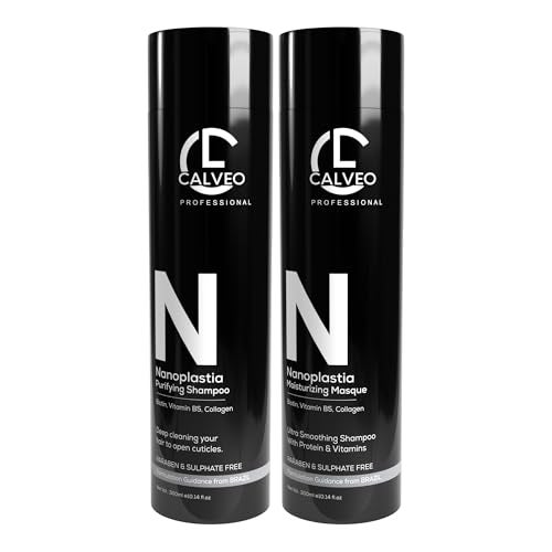 CALVEO® Nano Plastia Hair Repair Shampoo & Masque Combo | Luxury Professional Deep Repair & Bond-Strengthening Care for Dry, Damaged & Chemically Treated Hair | Salon-Grade Smoothness, Frizz Control, Intense Hydration & Mirror-Like Shine - Image 1