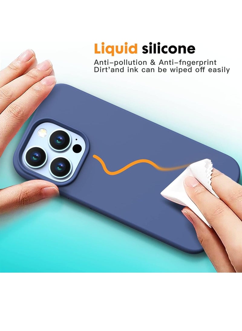 Raxoom Liquid Silicone Case for iPhone 14 Pro 6.1-Inch - Full Rubber Protection, Anti-Scratch, Drop Proof (Navy Blue) - Image 3