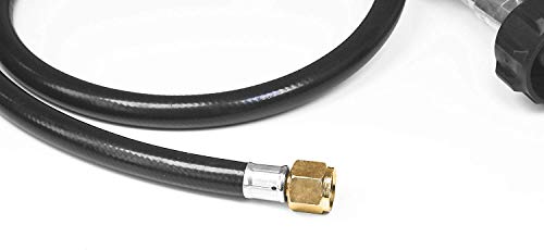 DOZYANT 5 feet 0-20 PSI Adjustable High Pressure Propane Regulator with Hose, LP Gas Grill Regulator Hose with 1/8 MNPT Pipe Fitting for QCC1 Tank,Fits for Grill,Burner,Turkey Fryer,Cooker,Firepit and More - Image 5