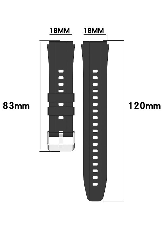 Strap for Huawei Watch GT 5/GT 4 41mm, Silicone Watchband Replacement Bracelet White - Image 3