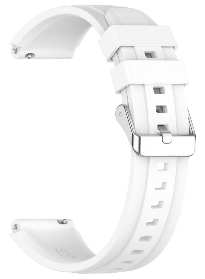 Strap for Huawei Watch GT 5/GT 4 41mm, Silicone Watchband Replacement Bracelet White - Image 2