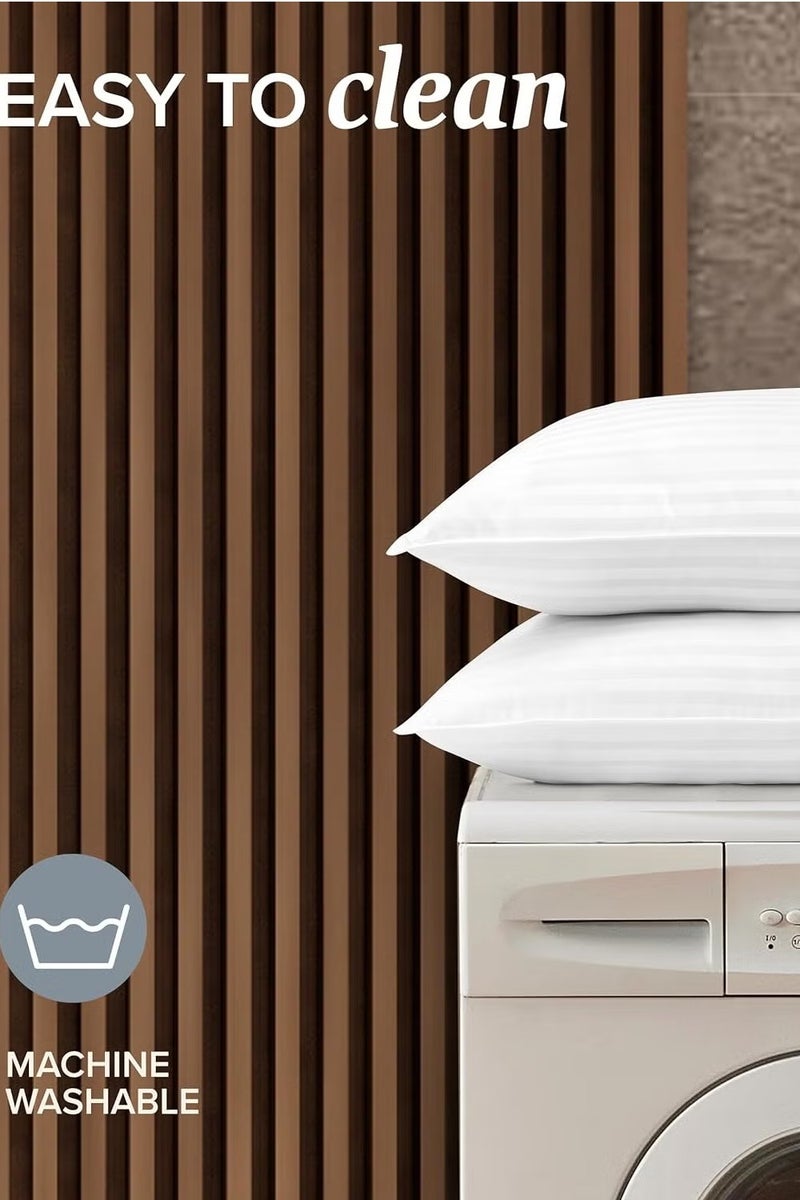 Asraar Cozy Bedroom Starter 4-Piece Set – Includes 1 Stripe Pillow 75 x 50cm, 1 Duvet 160 x 320cm, 1 Bed Sheet 140 x 200cm, and 1 Duvet Cover 160 x 320cm – Perfect for Comfortable Sleep and Modern Home Decor – Standard Size Bedding Essentials  - Image 5
