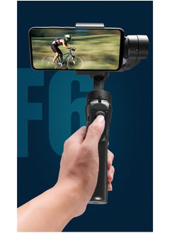 Generic F6 3-Axis Handheld Stabilizer with App Control (Gunmetal Gray) - 400g, 2200mAh Battery, 250g Max Load, 330° Pitch & Heading Axis Range, 180° Rolling Axis Range  - Image 1