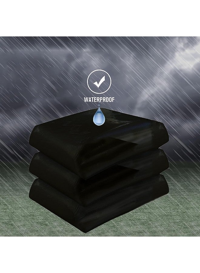 TUFFPAULIN TUFFPAULIN 6FT X 6FT 120 GSM Black Tarpaulin Tirpal Tadpatri Tharpai Thadika, Extra Strong, Reinforced Eyelets, UV Resistant, 100% Waterproof Virgin, 6 Layer MLCL 3D Rib Technology-1 No., Plastic  - Image 4
