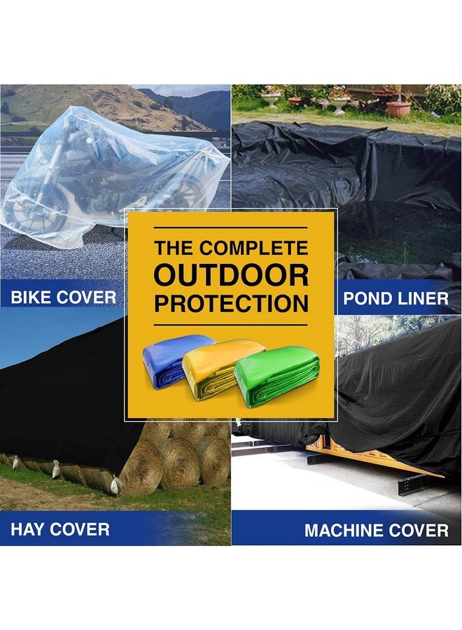 TUFFPAULIN TUFFPAULIN 6FT X 6FT 120 GSM Black Tarpaulin Tirpal Tadpatri Tharpai Thadika, Extra Strong, Reinforced Eyelets, UV Resistant, 100% Waterproof Virgin, 6 Layer MLCL 3D Rib Technology-1 No., Plastic  - Image 3