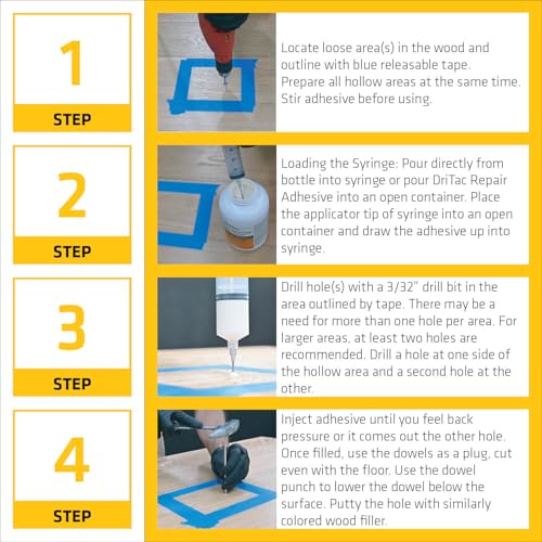 DriTac Wood Floor Repair Kit-Engineered Flooring ONLY 32oz - Image 4
