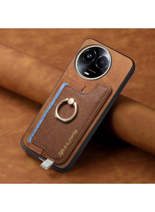 erorex Case For Realme GT Neo5 SE 5G Retro Magsafe Cross Leather Ring Holder Card Bag Phone Case - Image 5