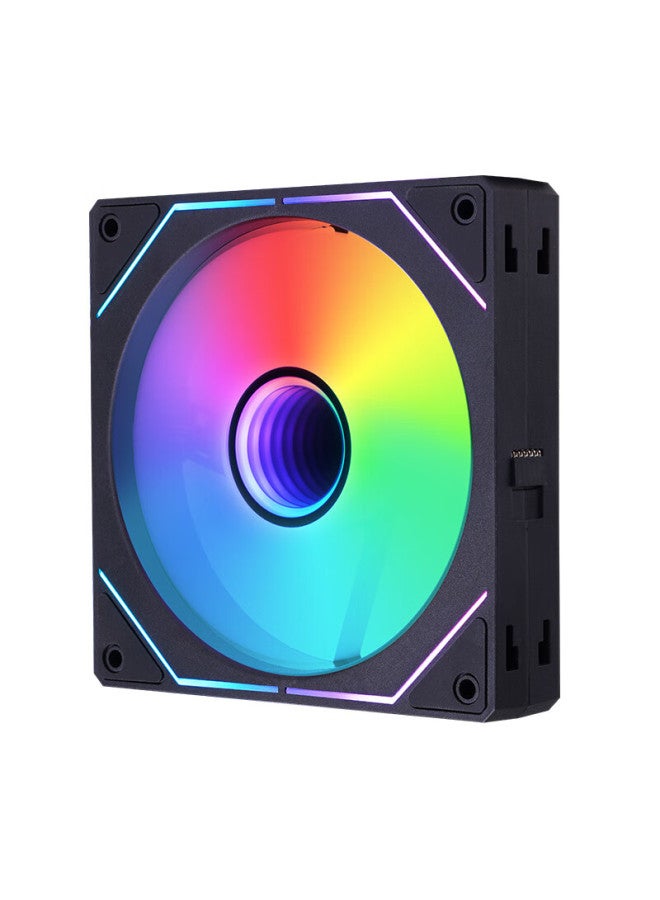Play Jia Wanjia Xingchen Pro Building Block Fan, Black, Forward-facing, Single Pack, 12cm Water Cooling Case Fan Module, Wireless Splicing/argb Synchronized Lighting/pwm Temperature Control - Image 5