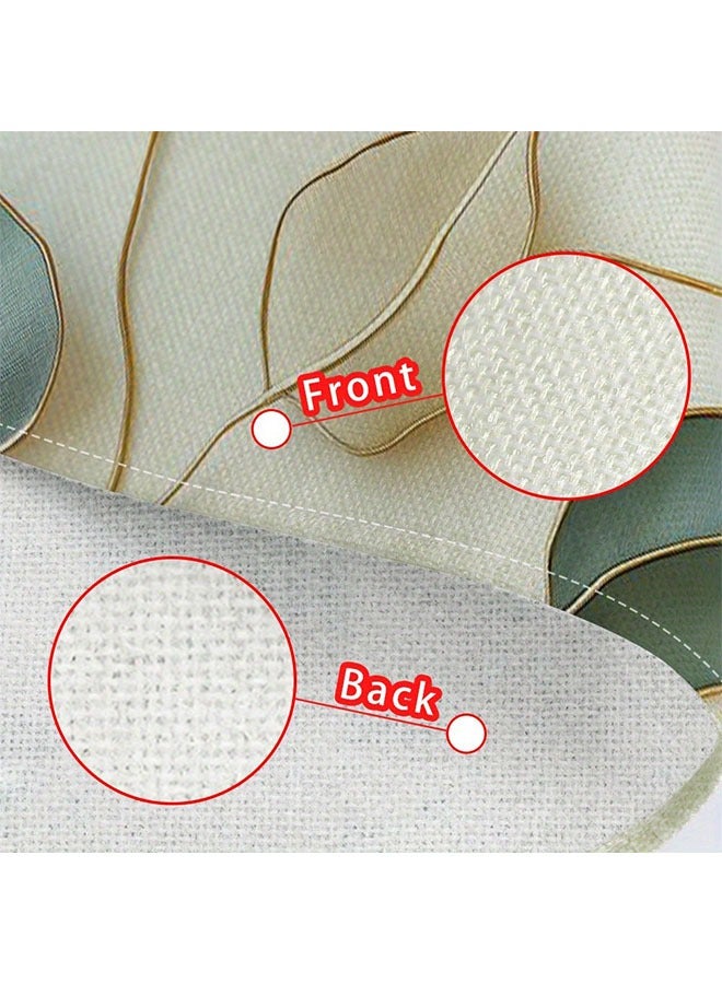 HOMESTAR Home Woven Polyester Placemats | Set of 4 | Polyester | Machine Washable | Dining Decoration | Rectangular Table Mats | Leaf Print - Image 5