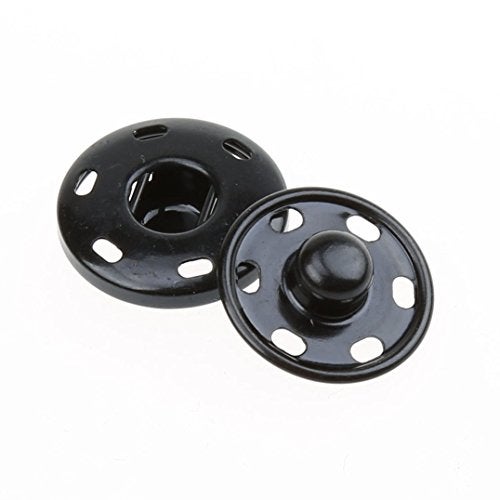 COTOWIN Sew-On Snaps,Black Press Buttons,Pack of 10,19mm - Image 1