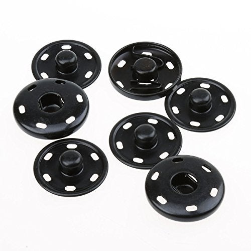 COTOWIN Sew-On Snaps,Black Press Buttons,Pack of 10,19mm - Image 3