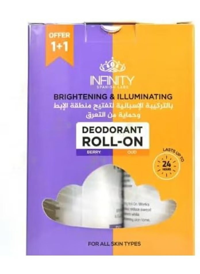 Infinity Deodrant Roll on Berry&Oud Scents 1+1 - Image 1