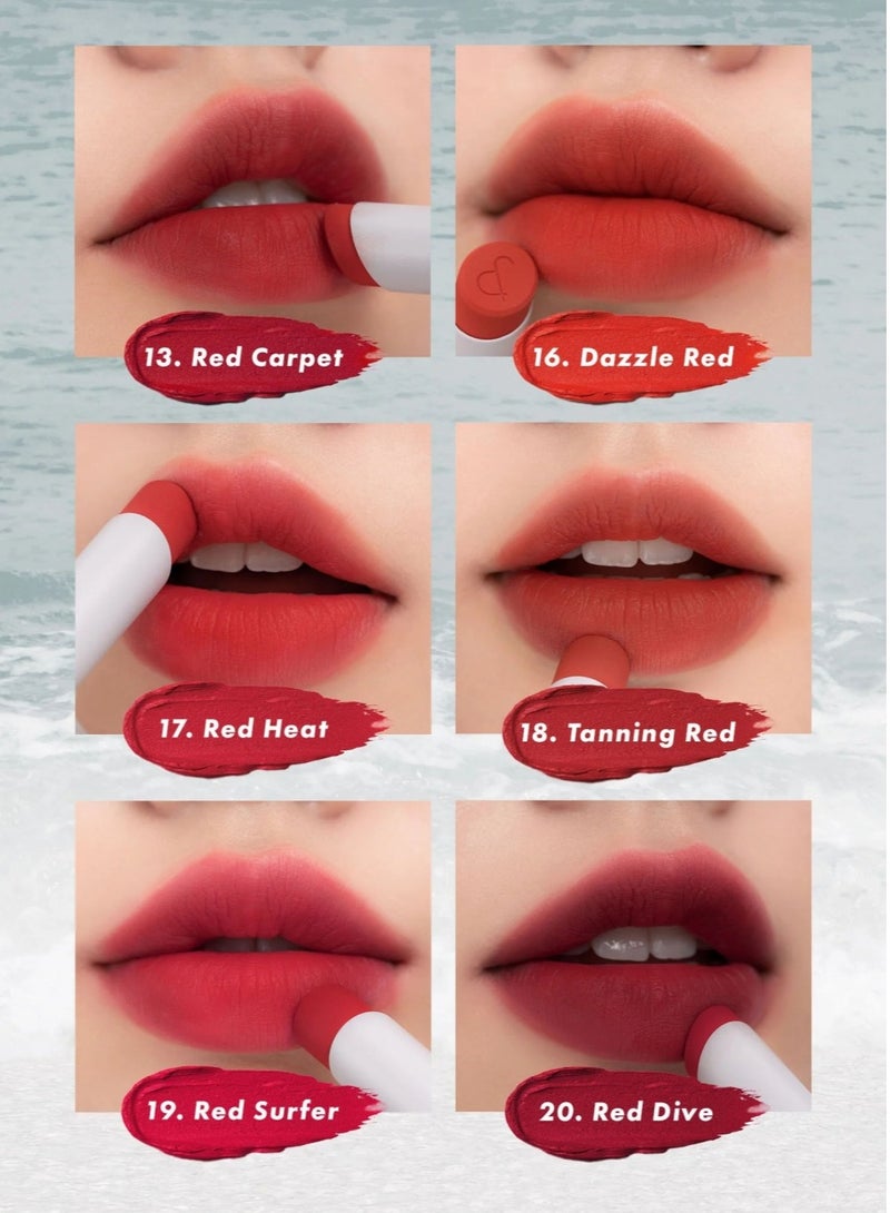 rom&nd Zero Matte Lipstick 17 RED HEAT - Image 5