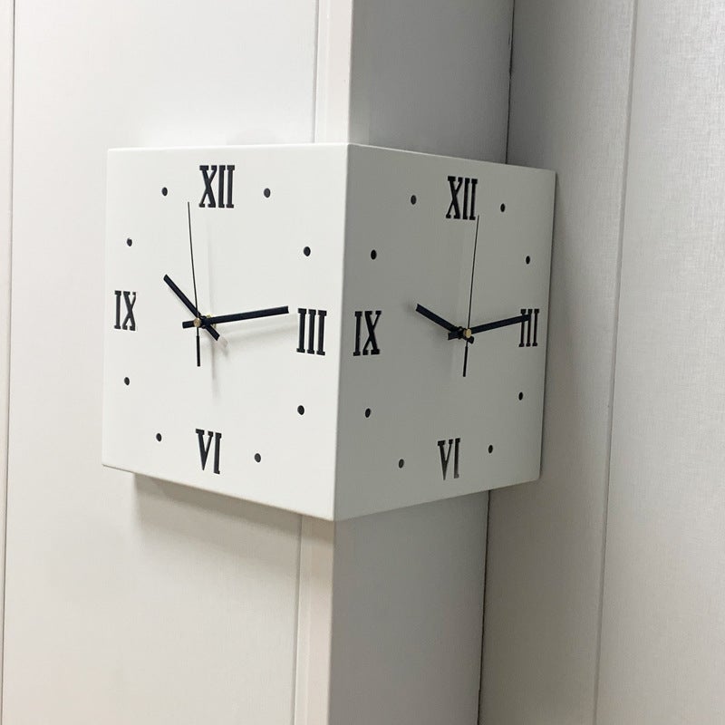 New Online Hongyang Corner Wall Clock Double-Sided Corner Home Living Room Clock Modern Simple Creative Corner Clock - Image 5