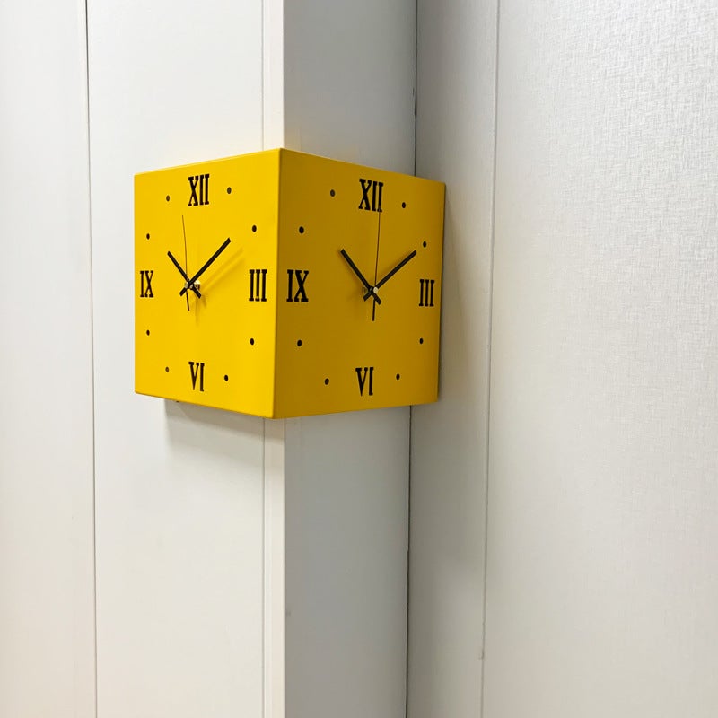 New Online Hongyang Corner Wall Clock Double-Sided Corner Home Living Room Clock Modern Simple Creative Corner Clock - Image 1