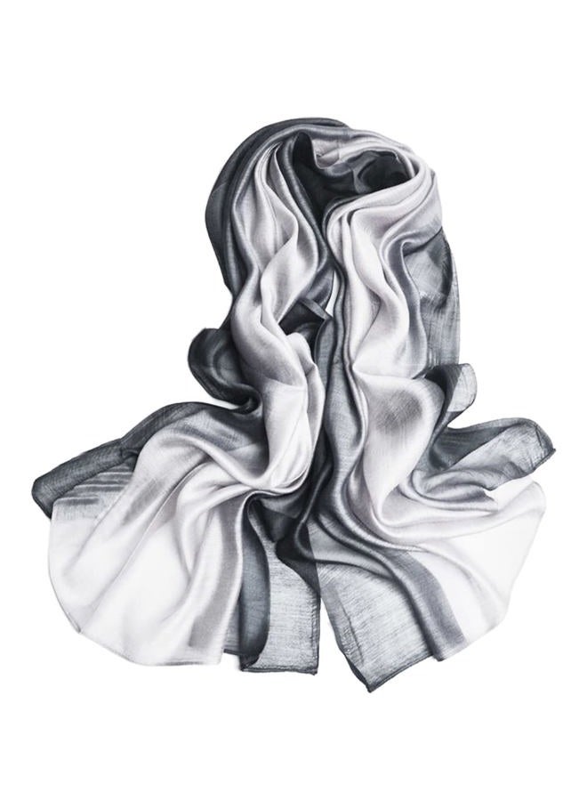 SNUG STAR Elegant Scarf Cotton Silk Scarf Elegant Soft Wraps Color Shade Scarves for Women Girls, Dark grey, One size - Image 3
