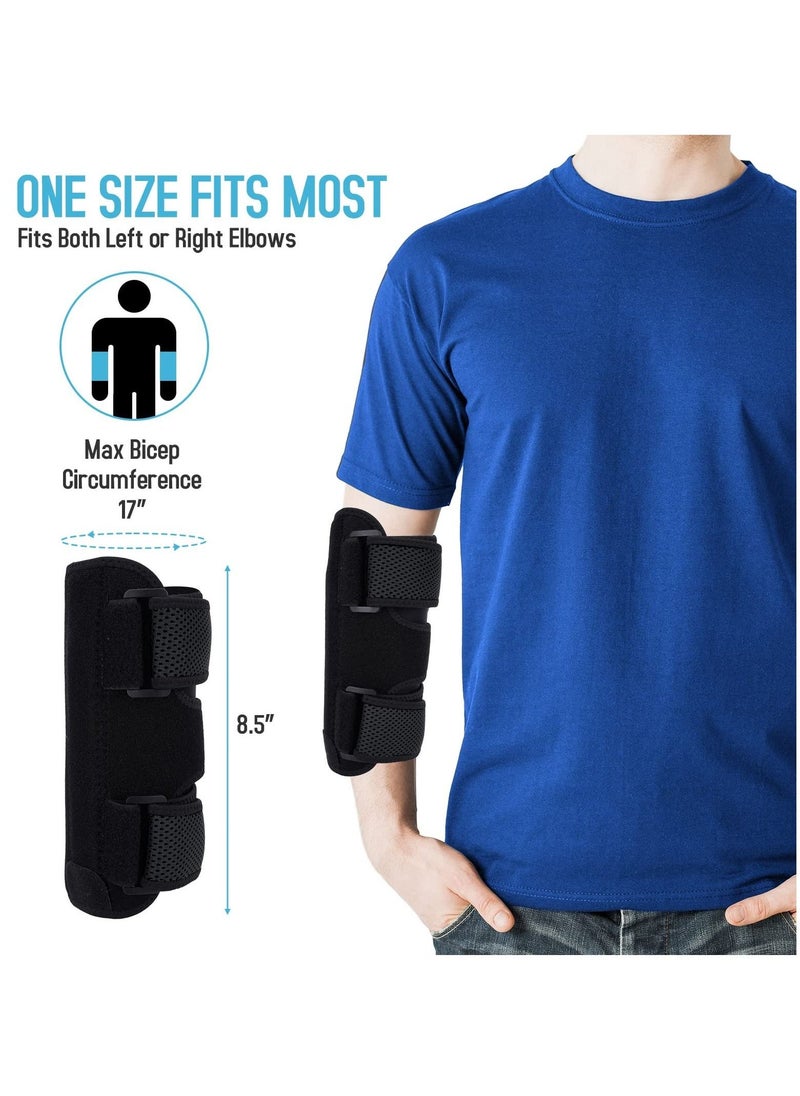 Generic - Elbow Brace, Comfortable Night Elbow Support, Adjustable Elbow Stabilizer, for Sleep Elbow Splint, with 2 Removable Metal Splints for Cubital Tunnel Syndrome, Tendonitis, Ulnar Nerve, Tennis - Image 1