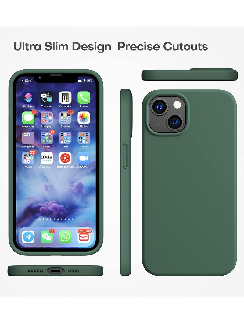 BORTONY iPhone 13 Case Liquid Silicone Anti Scratch Anti Fingerprint Soft Silky Touch Shockproof Protective Cover for Apple iPhone 13  - Image 5