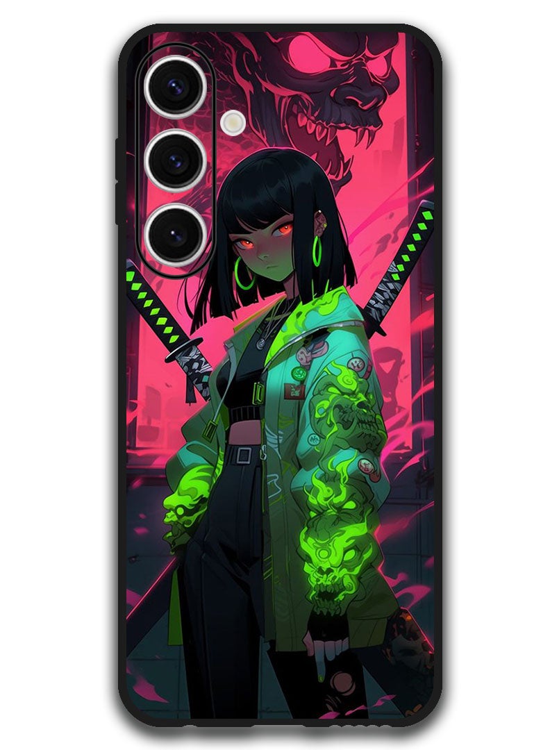 Theodor Protective Case Anti Scratch Shock Proof Bumper Cover For Samsung Galaxy S24 FE Japanese Girl - Image 1