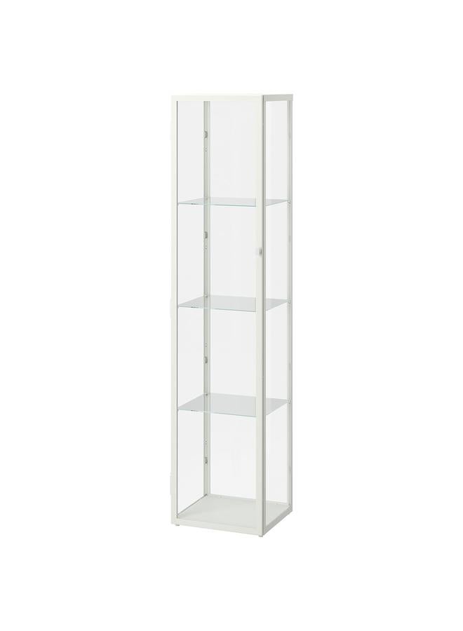 Zaboon Glass-Door Cabinet, White, 35X32X151 Cm - Image 1