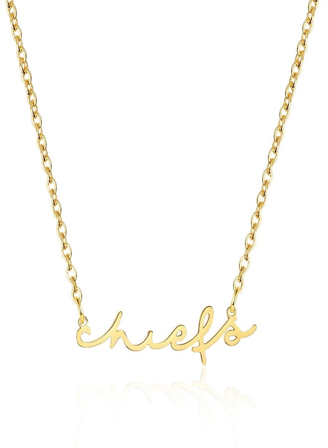 imani Necklace for Football Fans K&C Necklace Kansas City Inspired jewelry necklace (gold) - Image 1
