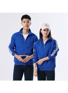 Generic Casual Unisex Spring Autumn Running Sweatshirt Couple Matching Open Cardigan Style Health Fabric Inner Soft Cotton Polyester Cailan 