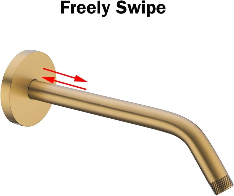 Random 10 Inch Champagne Bronze Shower Arm with Flange,90 Degree Rain Shower Head Extension Arm.RD91018-10-CB - Image 4