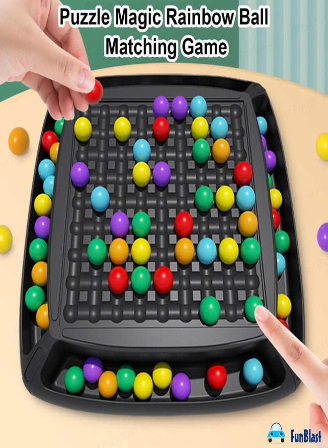 Aakrivaa Rainbow Ball Elimination Game | Educational Strategy Board Game for Kids & Adults | Montessori Color Matching Puzzle Toy | Focus & Brain Development | Multiplayer Fun Game (48 Colorful Beads) - Image 4