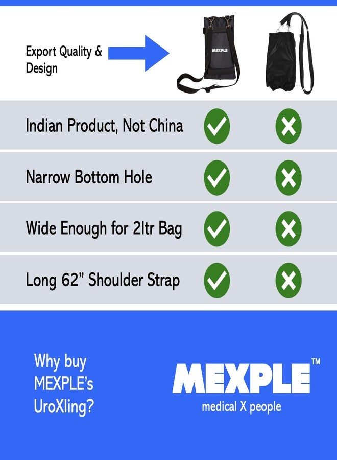 MEXPLE UroXling 2000ml Catheter Urinary Bag Holder from MEXPLE, Urine Drainage Leg Bag Holder with Adjustable Strap for Dialysis and Incontinence Patients for Home, Outdoor, Wheelchair & Bed - Image 5