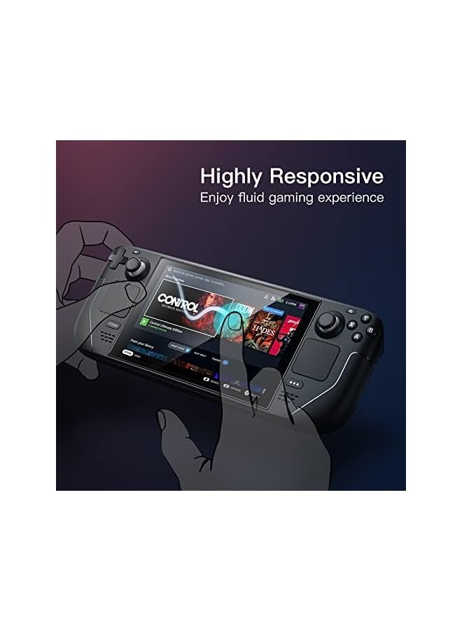 جي تيك واقي شاشة لجهاز Steam Deck OLED مقاس 7.4 بوصات (2023) وSteam Deck مقاس 7 بوصات (2021 و2022)، طبقة من الزجاج المقوى 9H، شفاف عالي الدقة مضاد للخدش، عبوتان - Image 5