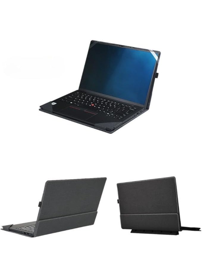 ماركة غير محددة - غطاء حالة متوافقة مع لابتوب HP Envy x360 2 في 1 14-FA 14z-FA و 14-fc 14t-fc 2024 14 بوصة، غلاف حماية جلدي قذيفة مع دعامة تبريد قابلة للثني - Image 1
