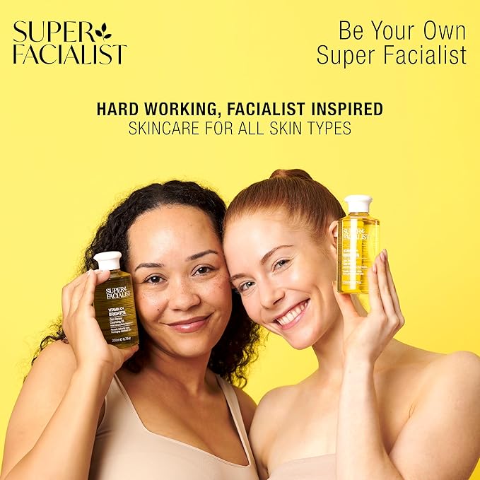 Super Facialist Vitamin C Brighten Glow Boost Skin Serum Oil Free Face Serum For Boosting Collagen Synthesis Radiant Youthful Skin Vegan Friendly 30ml