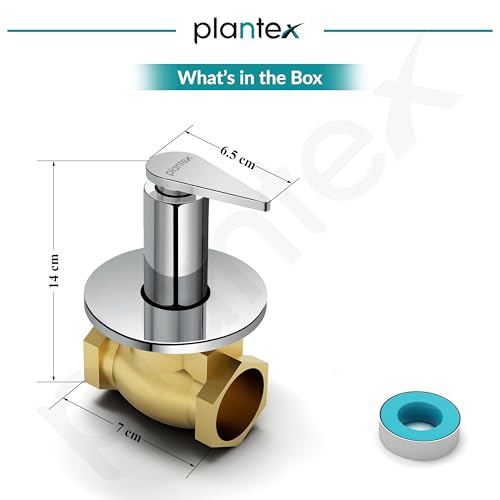 Plantex Pure Brass 25 mm Toilet Flush Valve for Toilet with Teflon Tape & Brass Wall Flange for Commercial & Residential Use-(LEA-720-Chrome) - Image 3