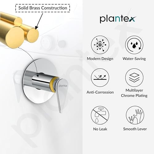 Plantex Pure Brass 25 mm Toilet Flush Valve for Toilet with Teflon Tape & Brass Wall Flange for Commercial & Residential Use-(LEA-720-Chrome) - Image 5