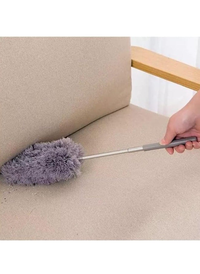 Generic - Microfiber Duster for Cleaning, Hand Duster Washable Microfibre Cleaning Tool Extendable Dusters for Cleaning Office, Car, Computer, Air Condition, Washable Duster With Extanded Stick (light blue) - Image 1
