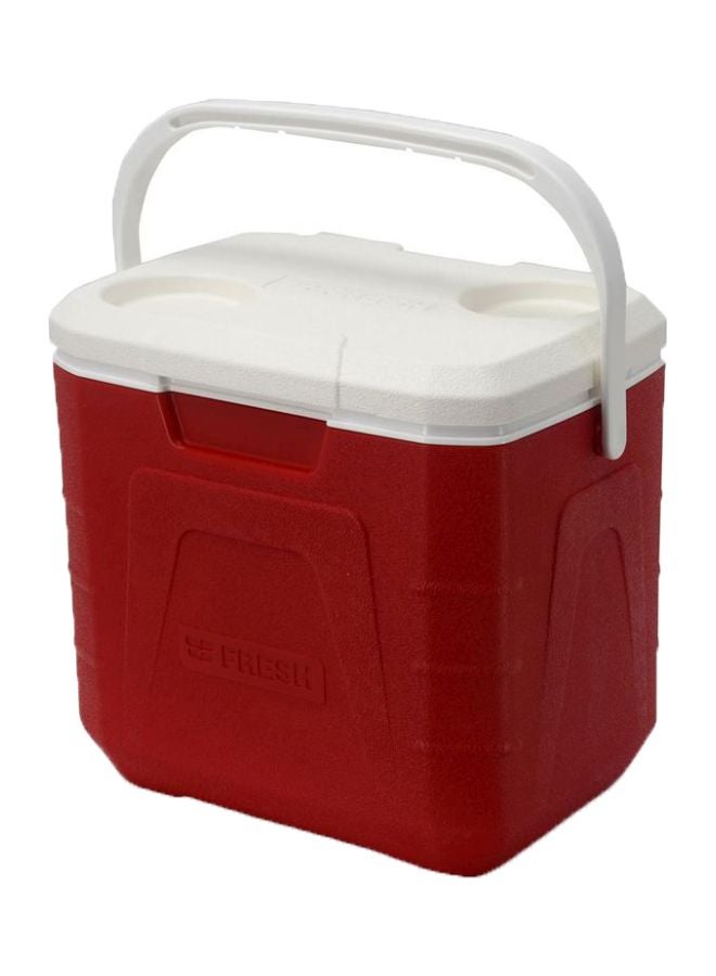 Beverage Cooler With Handle Red/White