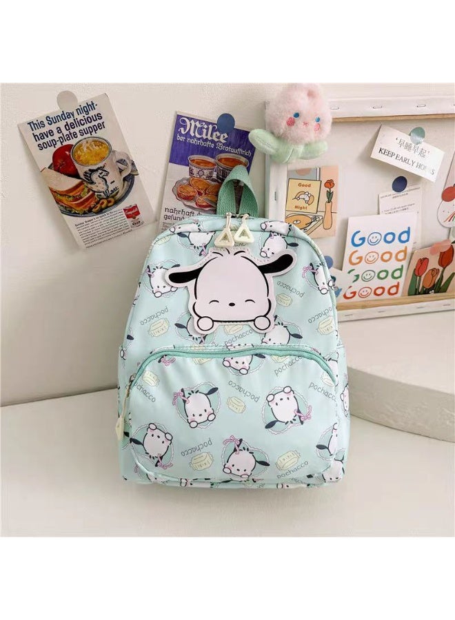 Kids backpack , Mint Green , Cute cartoon print , school , nursery , Trips and Picnic - Image 3