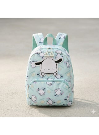 Kids backpack , Mint Green , Cute cartoon print , school , nursery , Trips and Picnic
