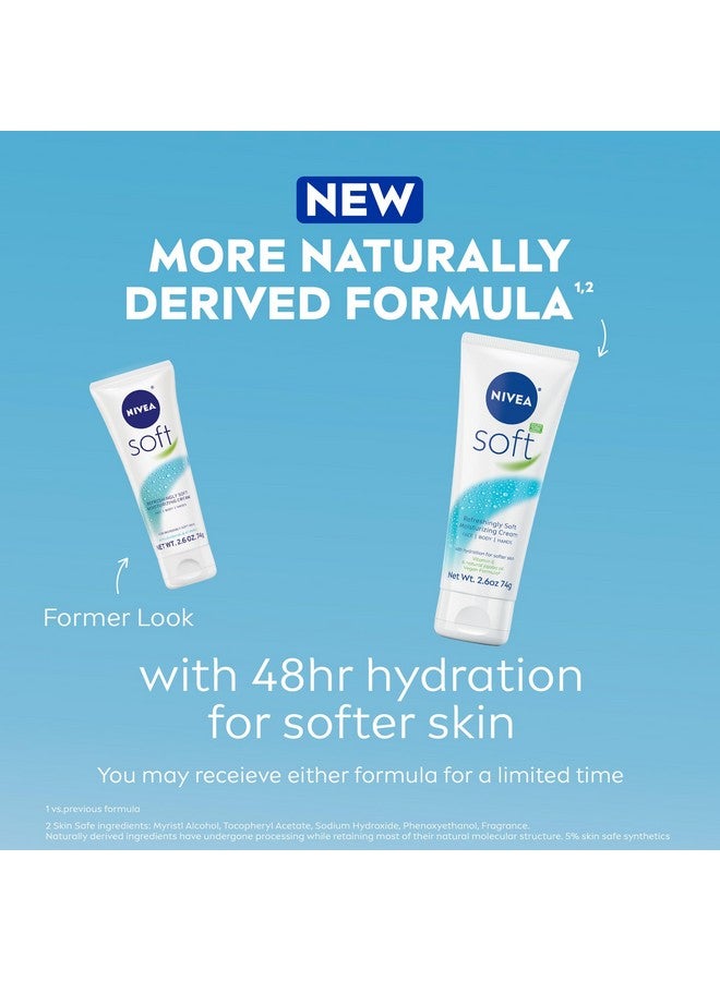 Nivea NIVEA Soft Moisturizing Crème All-In-One Cream For Body Face and Hands, Travel Size ,73.7 g (Pack of 3) - Image 4