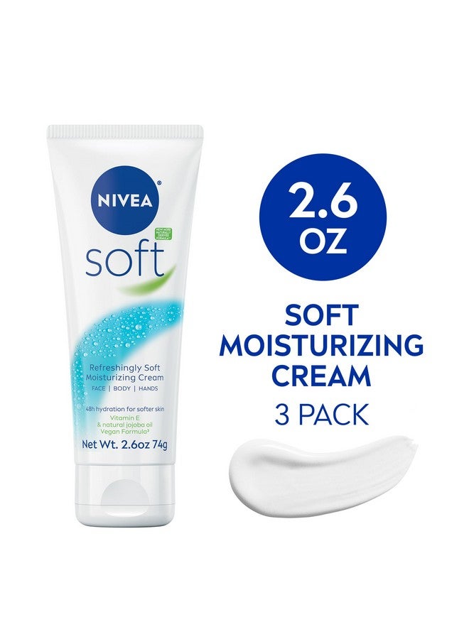 Nivea NIVEA Soft Moisturizing Crème All-In-One Cream For Body Face and Hands, Travel Size ,73.7 g (Pack of 3) - Image 2