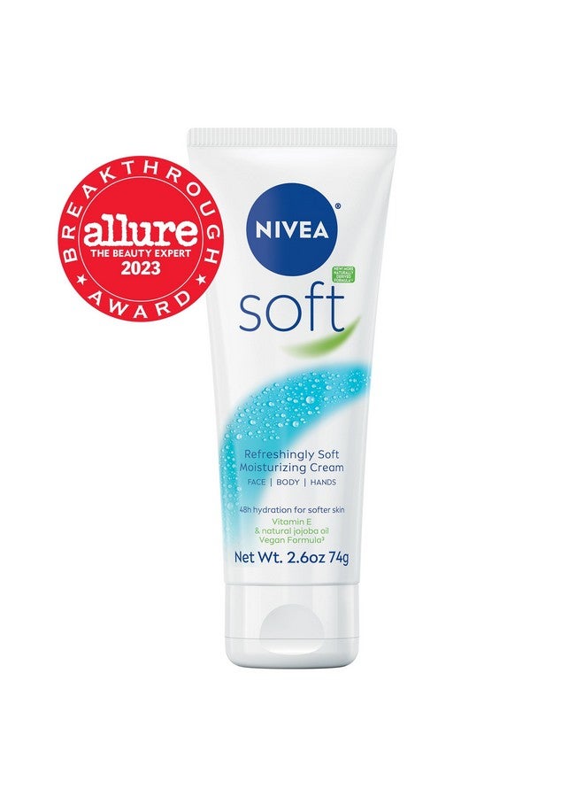 Nivea NIVEA Soft Moisturizing Crème All-In-One Cream For Body Face and Hands, Travel Size ,73.7 g (Pack of 3) - Image 3
